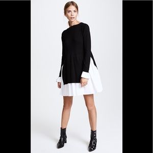 English Factory Knit Combo Sweater Dress
